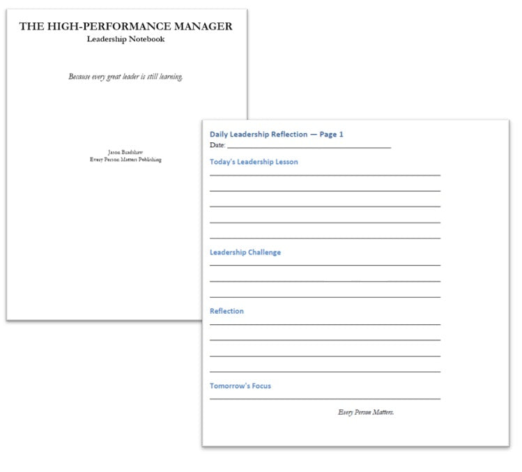 Printable 30-Day Leadership Notebook