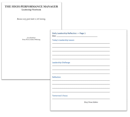 Printable 30-Day Leadership Notebook